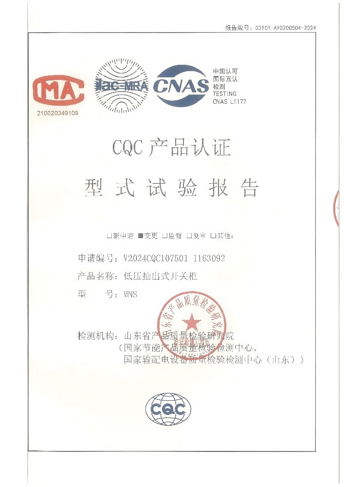 MNS系列试验报告